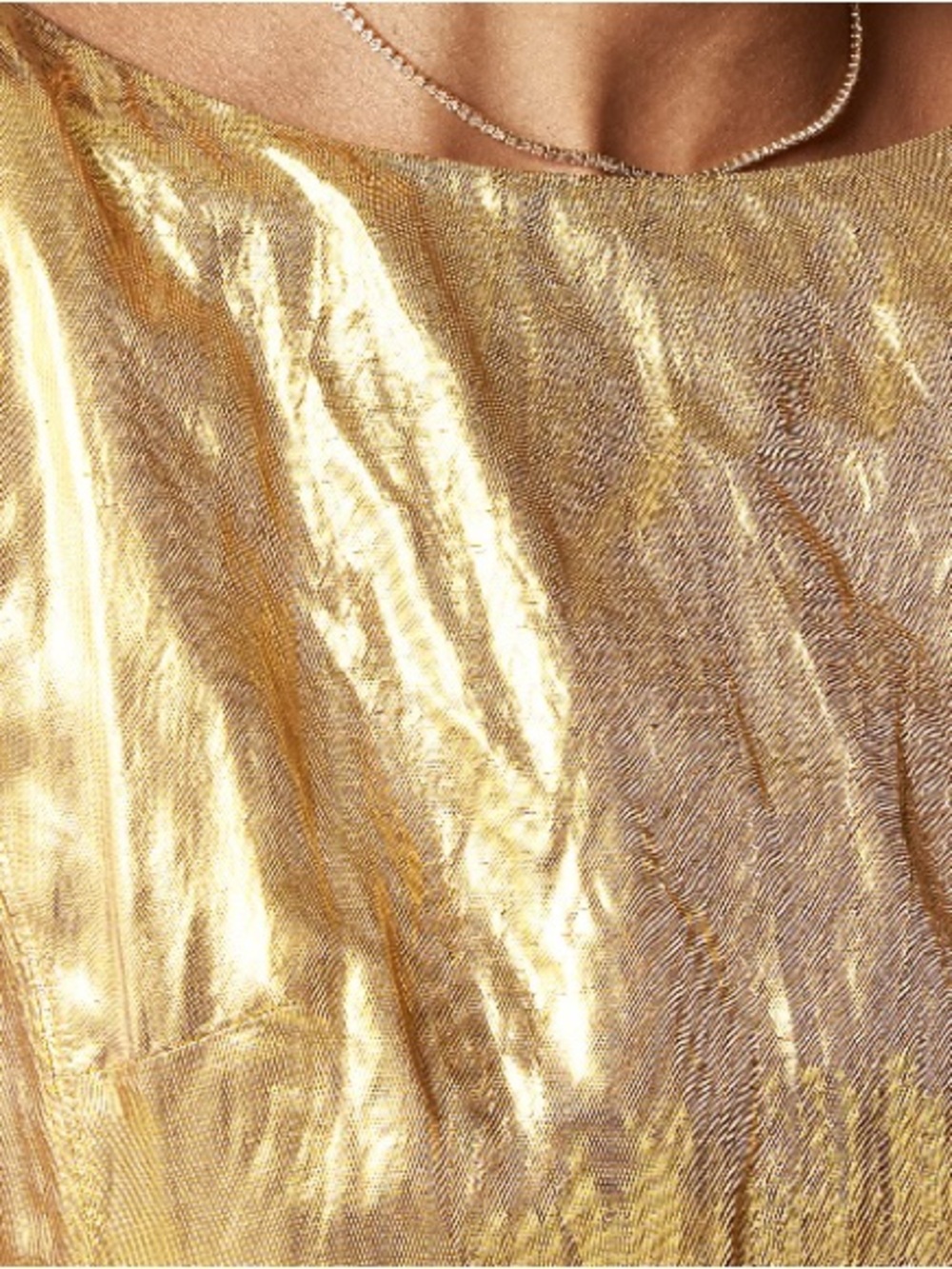 J.Crew Collection scoopback mini dress in crinkle lamé CP193 - Picture 2 of 13